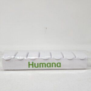 Weekly 7-Day Pill Organizer Vitamin Case and Medicine Box, White w Braille Marks